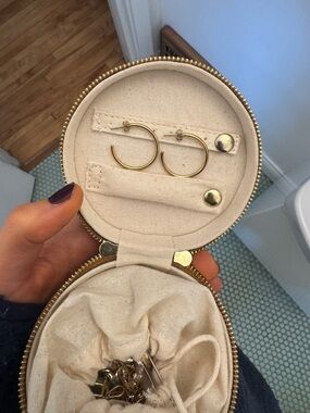 14K Gold plated Medium Gold Hoop Earrings